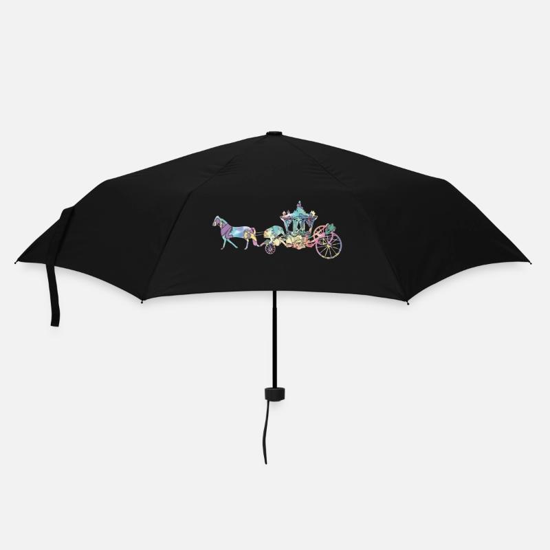 Silhouette der Kutsche - Regenschirm (klein) - Schwarz