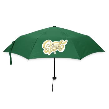 Sweet Script Typography Design - Umbrella (small) - bottlegreen - Front