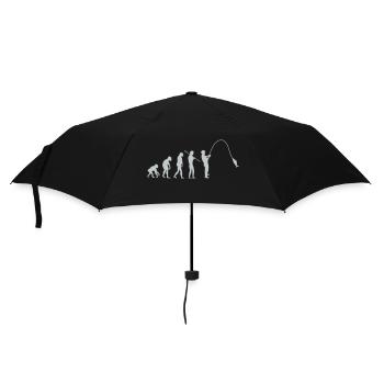 fishing evolution - Regenschirm (klein) - Schwarz - Vorne