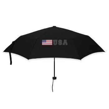 ÉQUIPE États-Unis Drapeau américain devant la police de caractères - Parapluie standard - noir - Devant