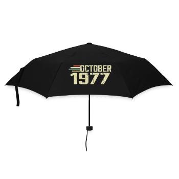 Octobre 1977 - Anniversaire en octobre 1977 - Parapluie standard - noir - Devant