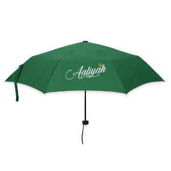 Aaliyah Nom personnalisé pour les femmes Enfants Bambins - - Parapluie standard - vert bouteille - Devant