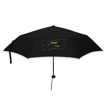 Loud in Silence dunkles Shirt - Regenschirm (klein) - Schwarz - Vorne