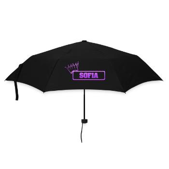 Geschenk für Sofia - Regenschirm (klein) - Schwarz - Vorne