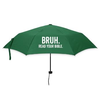 Bruh, lies deine Bibel - Regenschirm (klein) - Flaschengrün - Vorne