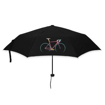 Chemise de vélo de route vintage – Motif de vélo rétro - Parapluie standard - noir - Devant