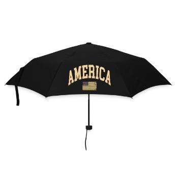 Amerika Camouflage Flagge - Regenschirm (klein) - Schwarz - Vorne