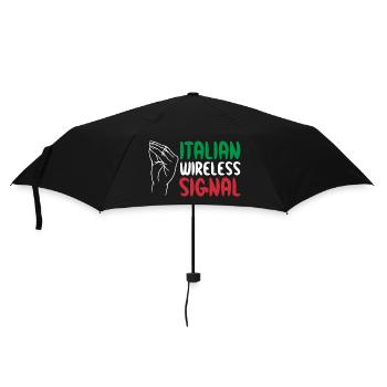 Italian Wireless Signal Italy Italian Wi-Fi - Umbrella (small) - black - Front
