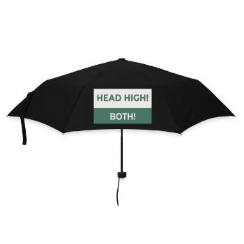 HEAD HIGH. BOTH. – Cheeky statement design - Umbrella (small) - black - Front