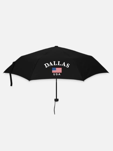 Dallas, USA - Regenschirm (klein) - Schwarz