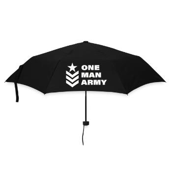 ONE MAN - Regenschirm (klein) - Schwarz - Vorne