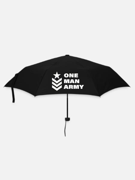 ONE MAN - Regenschirm (klein) - Schwarz