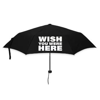 WISH YOU WERE HERE - Regenschirm (klein) - Schwarz - Vorne
