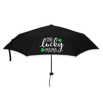 Ein Lucky Mama Clover Tee - Regenschirm (klein) - Schwarz - Vorne