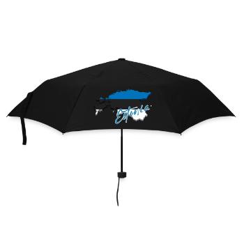 Map with the flag of Estonia, I love Estonia - Umbrella (small) - black - Front