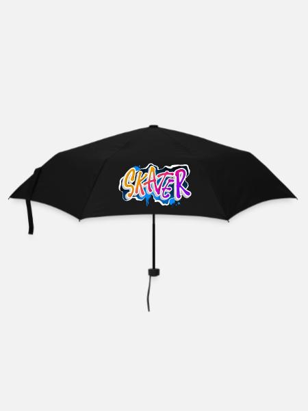 Skater - Regenschirm (klein) - Schwarz