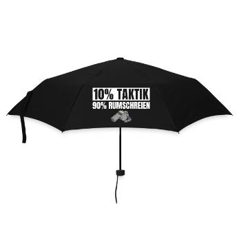 Fußballtrainer 10% Taktik 90% Rumschreien - Regenschirm (klein) - Schwarz - Vorne