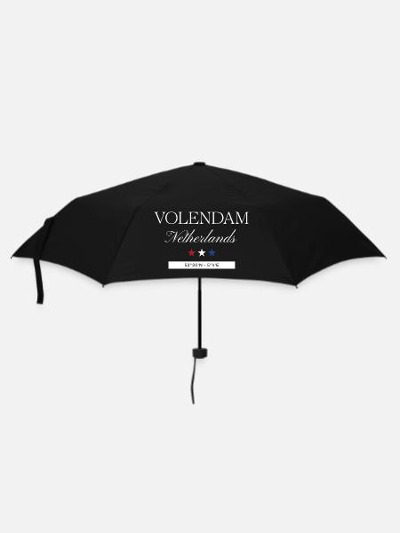 Volendam Niederlande Souvenir Reise minimalistisch - Regenschirm (klein) - Schwarz
