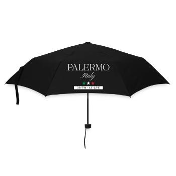Palermo Italien Souvenir – Reise minimalistisch - Regenschirm (klein) - Schwarz - Vorne