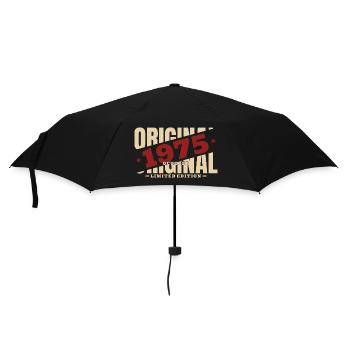 51. Geburtstag Geschenk Mann Original Oktober 1975 - Regenschirm (klein) - Schwarz - Vorne