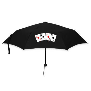 Poker Cards - Casino Gambling Playing Cards - Umbrella (small) - black - Front