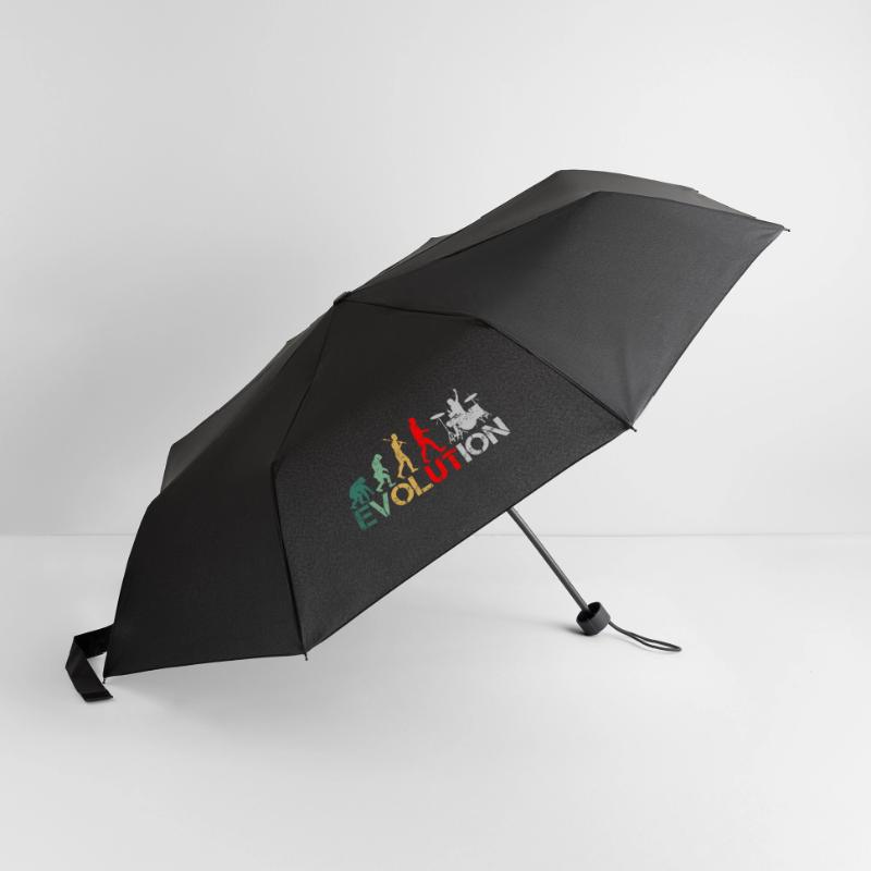 Drummer Schlagzeuger Evolution Retro Regenschirm (klein)