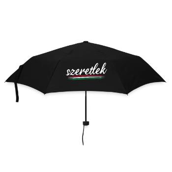 Szeretlek - Ich Liebe Dich Ungarisch - Regenschirm (klein) - Schwarz - Vorne