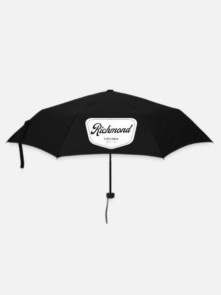 Richmond Virginia Script Emblem - Regenschirm (klein) - Schwarz