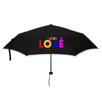 Love is love - Regenschirm (klein) - Schwarz - Vorne