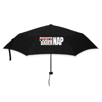 Dauernapp statt Powernap - Schlafen entspannen - Regenschirm (klein) - Schwarz - Vorne