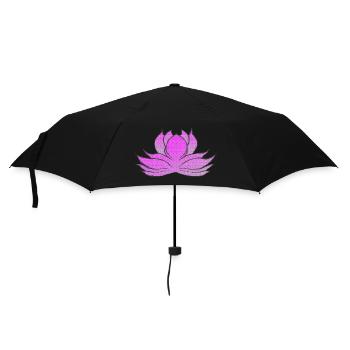 blumenmotive japan, japanische wasserrose - Regenschirm (klein) - Schwarz - Vorne
