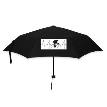 Vélo Heartbeat Cadeau Vélo Balade Vélo - Parapluie standard - noir - Devant