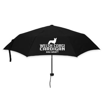 Welsh Corgi Cardigan was sonst Hunde Wilsigns - Regenschirm (klein) - Schwarz - Vorne
