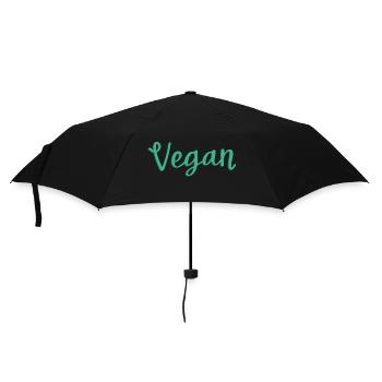 Végétalien - Parapluie standard - noir - Devant