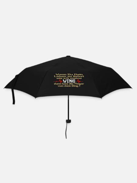 Motorrad Spruch Goldwing - Ich liebe meine Wing - Regenschirm (klein) - Schwarz