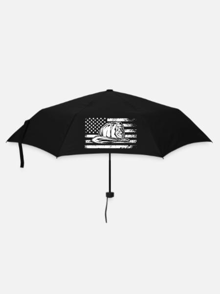 Patriotische Mütze auf der Schwachflagge - Regenschirm (klein) - Schwarz
