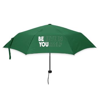 Glaube an dich selbst Motivationszitat - Regenschirm (klein) - Flaschengrün - Vorne
