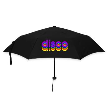 80er disco - Regenschirm (klein) - Schwarz - Vorne