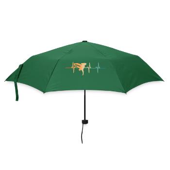 Herzschlag Hip Hop - Regenschirm (klein) - Flaschengrün - Vorne