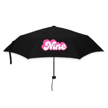 Nine Birthday - 9th Birthday Retro Pink - Umbrella (small) - black - Front