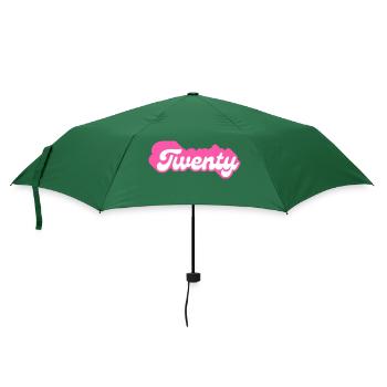 Twenty birthday - 20e anniversaire rétro rose - Parapluie standard - vert bouteille - Devant