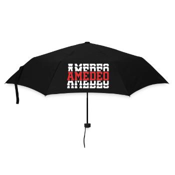 Amedeo t-shirt t-shirt idée cadeau texte empilé - Parapluie standard - noir - Devant