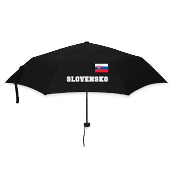 Slovakia jersey look - SLOVENSKO with flag flag - Umbrella (small) - black - Front
