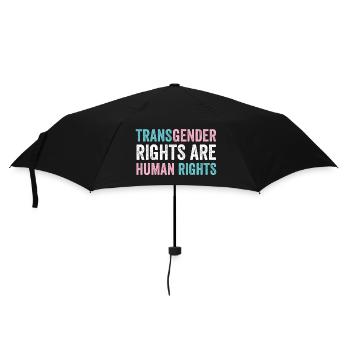 LGBTQ Pride Month - Transgender Rights Are Human R - Umbrella (small) - black - Front