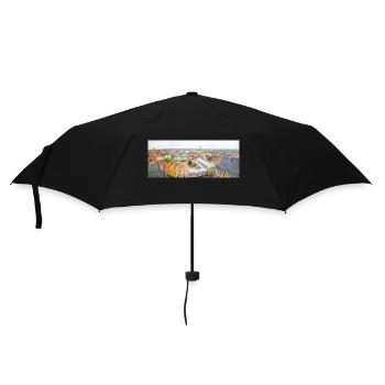 Altstadt Osnabrück Panoramablick von St. Marien - Regenschirm (klein) - Schwarz - Vorne