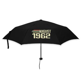 Born August 1962 Anniversary August 1962 Year - Umbrella (small) - black - Front