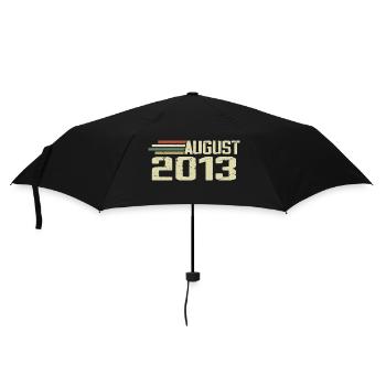 Geboren August 2013 Jubiläum August 2013 Jahrgang - Regenschirm (klein) - Schwarz - Vorne