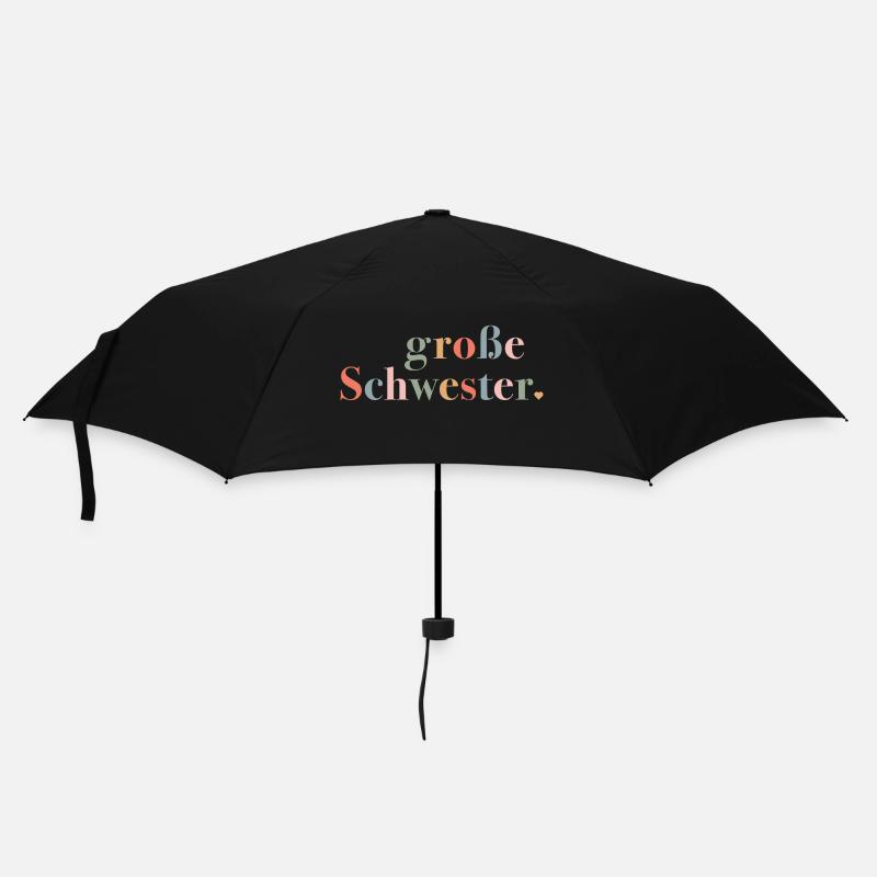 Große Schwester - Geschenk zur Geburt für Mädchen - Regenschirm (klein) - Schwarz