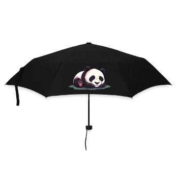 Cute Cartoon of a Sleeping Panda - Adorable design - Umbrella (small) - black - Front