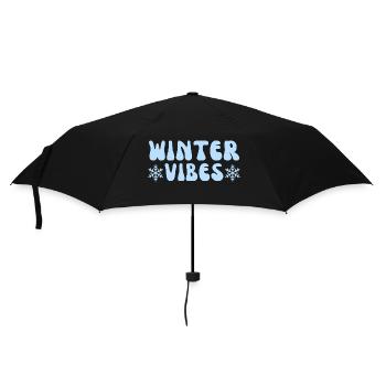 Winter Vibes Snow, Funny Winter Season Lovers - Umbrella (small) - black - Front